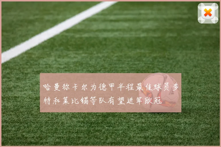 哈曼称卡尔为德甲半程最佳球员多特和莱比锡等队有望进军欧冠
